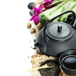 asian tea set and spa settings