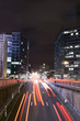 Night traffic and busy nightlife in Brussels