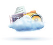Cloud concept icon Cloud concept icon