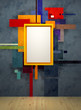 Illustration: abstract art composition in museum abstract art composition in museum