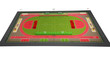 Sport field 3d model isolated on white