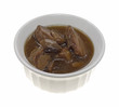 Beef tips in a small dish