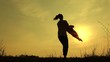 family walk at sunset