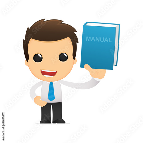 Vetor: funny cartoon office worker funny cartoon office worker
