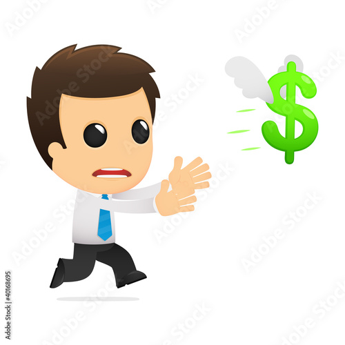 Vector: funny cartoon office worker funny cartoon office worker
