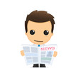 funny cartoon office worker