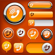 Phone high-detailed web button collection.