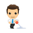funny cartoon office worker