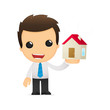funny cartoon office worker