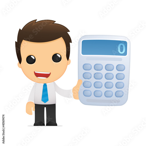 Vector: funny cartoon office worker funny cartoon office worker