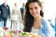Photo: Young woman in cafe Young woman in cafe