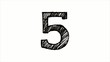 countdown film leader with drawn numerals, HD 1080p