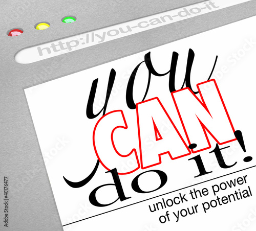 Illustration: You Can Do It Self Help Website Screen You Can Do It Self Help Website Screen
