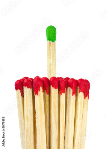 Photo: Matches - leadership concept Matches - leadership concept