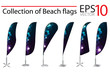 Vector Beach Flag banner stand display