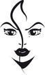 Visage de femme retro