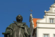 Foto: Melanchthondenkmal und Rathaus Melanchthondenkmal und Rathaus