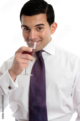 Photo: Man drinking wine Man drinking wine