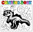 Coloring book with excavation site