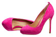 Pair of dress women shoes isolated over white