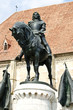Architecture detail of Matei Corvin statue