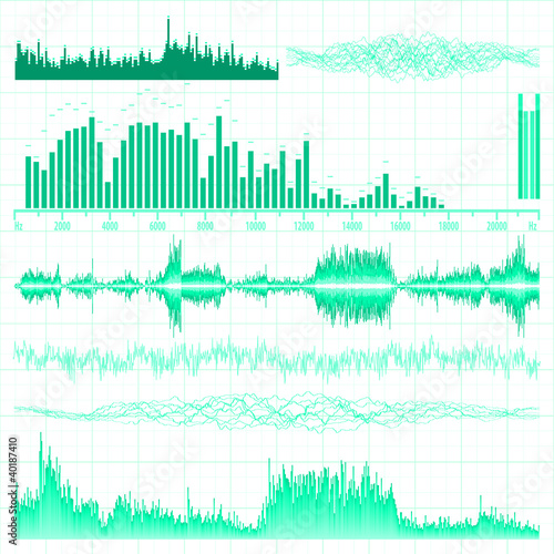 Vector: Sound waves set. Music background. EPS 8 Sound waves set. Music background. EPS 8