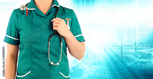 Photo: female hospital nurse female hospital nurse