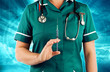 female nurse holding syringe