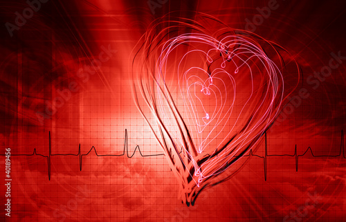 Illustration: heartbeat abstract heartbeat abstract