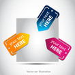 colorful vector clasp stickers
