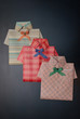 Gift wrap in the form of a shirt.