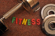 Buchstaben_Hanteln + Fitness