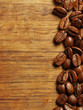 Coffee beans on wood