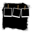 Texture bianca e nera con polaroid appese