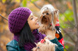 girl with dog
