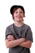 Foto: Young boy wearing a cap. Young boy wearing a cap.