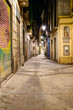 night scene in gothic quarter, Barcelona, Spain night scene in gothic quarter, Barcelona, Spain