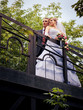 Photo: Bride and groom are looking into the distance Bride and groom are looking into the distance