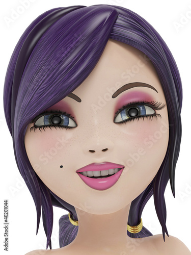 Illustration: super girl nice smile super girl nice smile