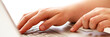 Hands on laptop