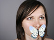 Butterfly on lips