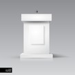 Rostrum/podium with microphone