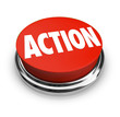 Illustration: Action Word on Red Round Button Be Proactive Action Word on Red Round Button Be Proactive