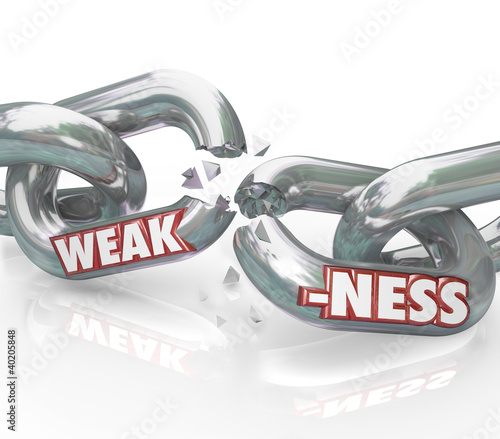 Illustration: Weakness Word on Breaking Weak Chain Links Weakness Word on Breaking Weak Chain Links