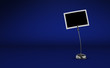 Fotoclip Silber vor blauem Hintergrund 1