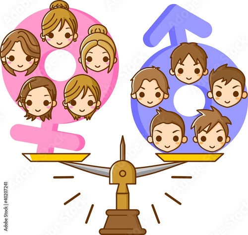 Illustration: 男女平等 男女平等