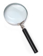 Magnifying glass over white Magnifying glass over white