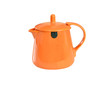 colorful pottery teapot isolated