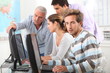 People working on computers