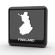 Button 3d Karte Finnland schwarz Button 3d Karte Finnland schwarz